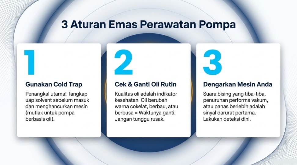 Perawatan vacuum pump laboratorium