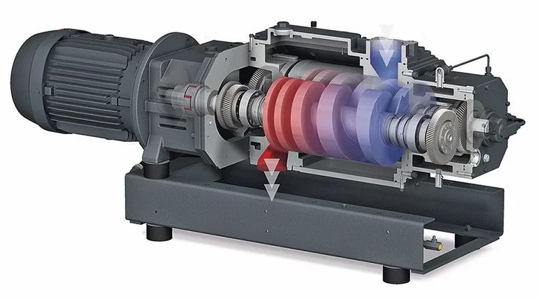 cara kerja screw vacuum pump